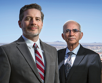 For myeloproliferative neoplasms, morphologic and clinical findings should guide molecular analysis, which can often be a helpful way to clinch the diagnosis, says Dr. David Czuchlewski (left), of TriCore Reference Laboratories, with Mohammad Vasef, MD, TriCore’s director of molecular diagnostics.