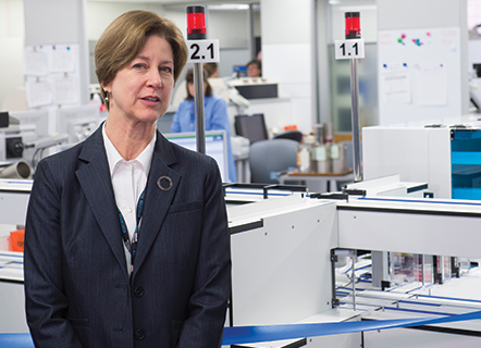 NorthShore University HealthSystem pathology chair Karen Kaul, MD, PhD, and others championed the investment in total laboratory automation. NorthShore expects to achieve its ROI principally through a reduction in FTE staff.