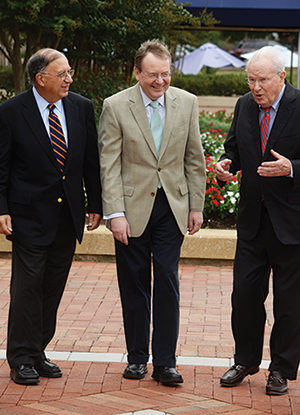 Dr. Sandler, left, with Dr. Flegel, center, and Dr. Queenan. Dr. Sandler was chair of the AABB/CAP interorganizational workgroup. Dr. Flegel was among the original investigators who established the molecular basis for the RHD gene. Dr. Queenan is an obstetrician-gynecologist who has focused on Rh hemolytic disease of the fetus/newborn.