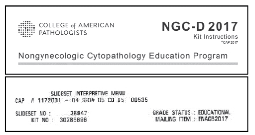 Fig 1. Sample labels indicating the educational nature of kits.