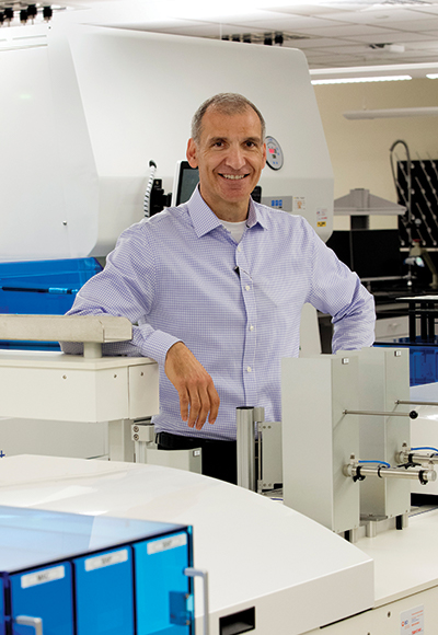 Dr. Duane Newton, director of the clinical microbiology laboratory, which began several years ago preparing for the eventual transition to total laboratory automation.