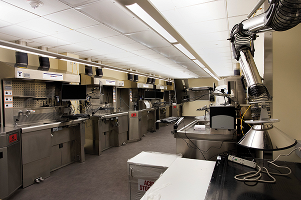 The grossing room, which is connected to the sign-out suite.