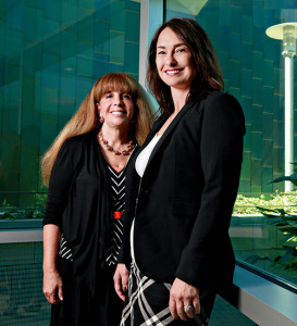Dr. Razelle Kurzrock (left) and Dr. Donna Hansel at the University of California, San Diego. The UCSD molecular tumor board has made “an enormous difference in getting people comfortable with something that’s very important but very new,” Dr. Kurzrock says.