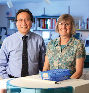 For pain management drug testing, the menu will consist of the drugs detected in chronic pain patients on opioid therapy and vary with prevalence and clinic or practice group, says Dr. Tai Kwong, with Barbara Meiklejohn, chief supervisor of the hematology/chemistry laboratory.