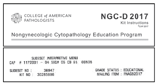 Fig 1. Sample labels indicating the educational nature of kits.