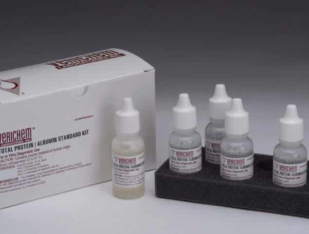 Verichem Labs total protein, albumin reference materials 
