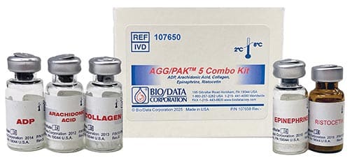 Bio/Data platelet aggregation testing kit