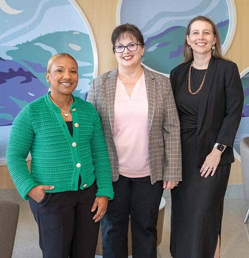 Dr. Margo Rollins, Dr. Alexis Carter, and Sarah Thompson at Children’s Healthcare of Atlanta