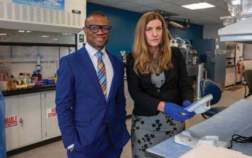 Dr. Frederick Korley and Dr. Carmen Gherasim of Michigan Medicine