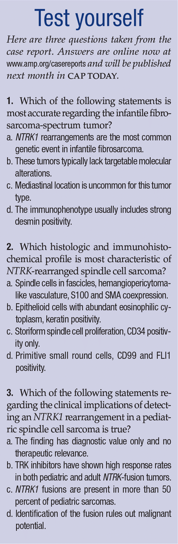 Here are three questions taken from the case report